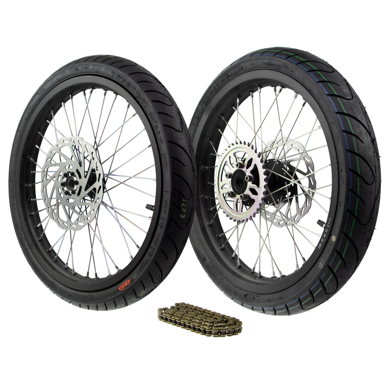 Complete Supermotor Wheel Set 17″ Sting MX4 / xXx